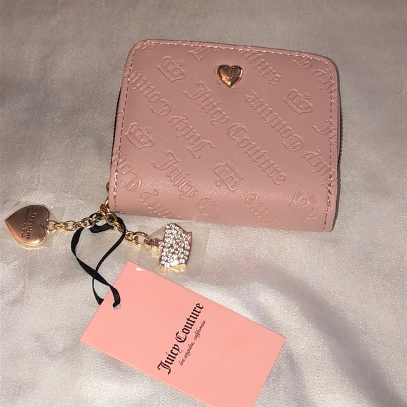 Juicy Couture Dusty Blush Not Your Babe Small Zip Around Bifold Wallet NWT - Picture 1 of 16